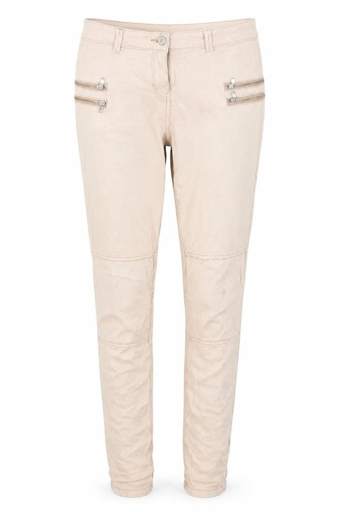 Front view of Papaya women’s pink trousers, size UK 8, 27-inch leg