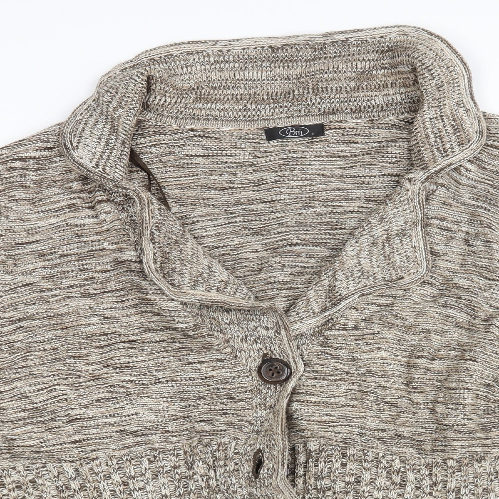 BM Womens Beige   Cardigan Jumper Size L