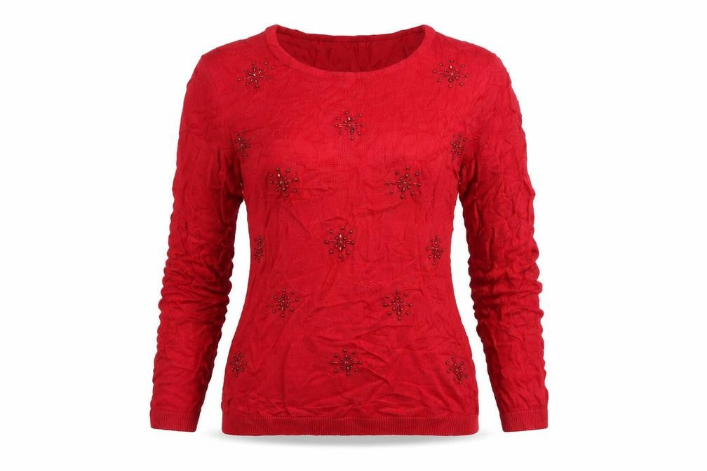 Isle  Womens Red   Pullover Jumper Size S