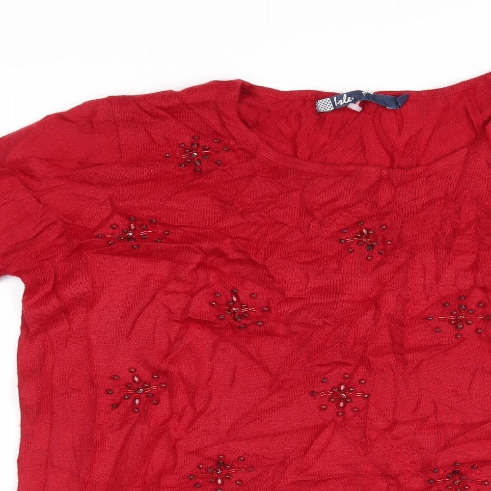 Isle  Womens Red   Pullover Jumper Size S