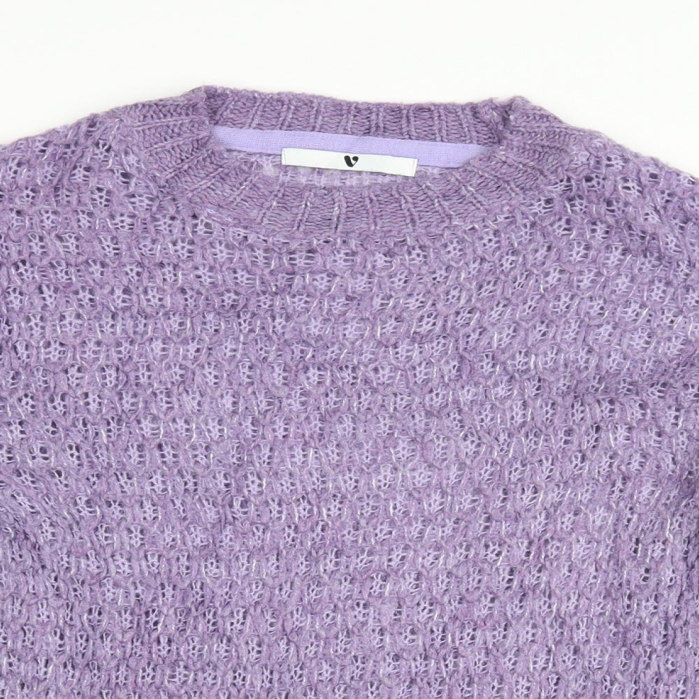 very  Womens Purple   Henley Jumper Size 8
