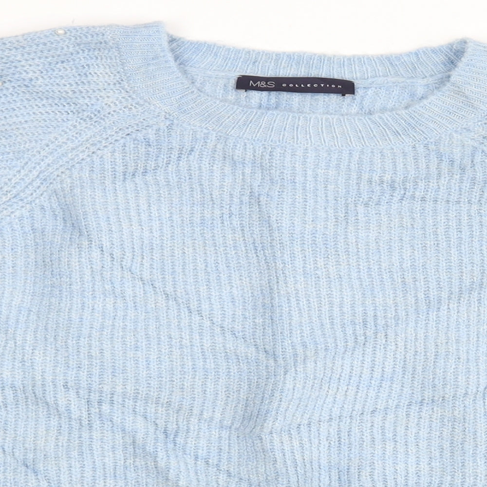 Marks and Spencer Womens Blue   Pullover Jumper Size S