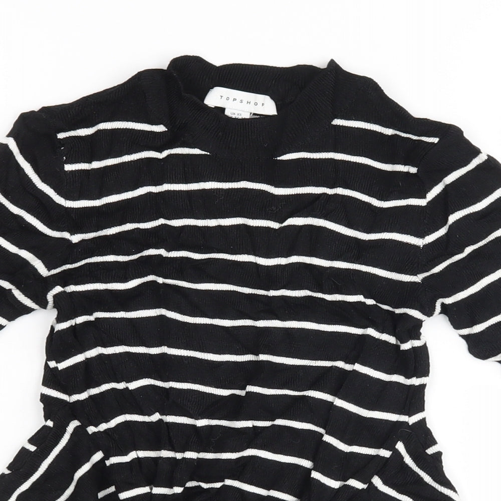 Topshop Womens Multicoloured Striped  Pullover Jumper Size XS