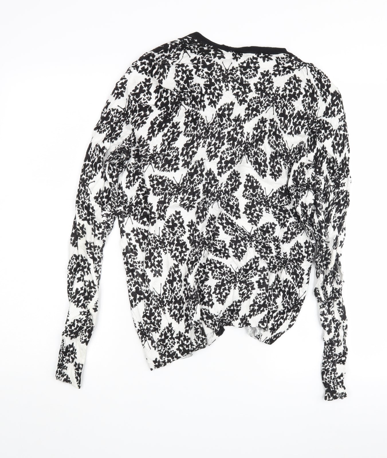 Marks and Spencer Womens Ivory Floral  Cardigan Jumper Size 14