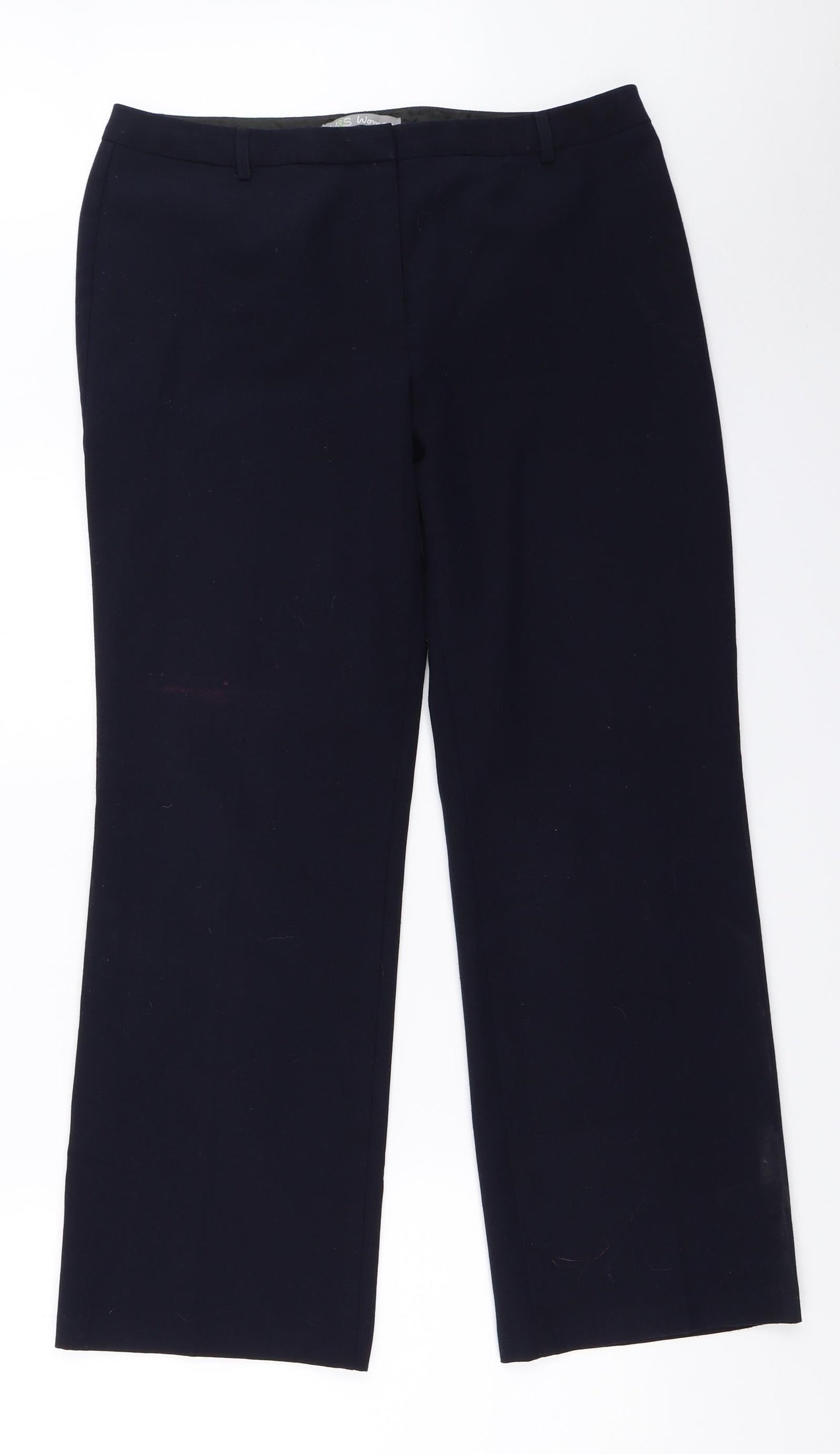 Marks and Spencer Womens Blue   Trousers  Size 12 L28 in
