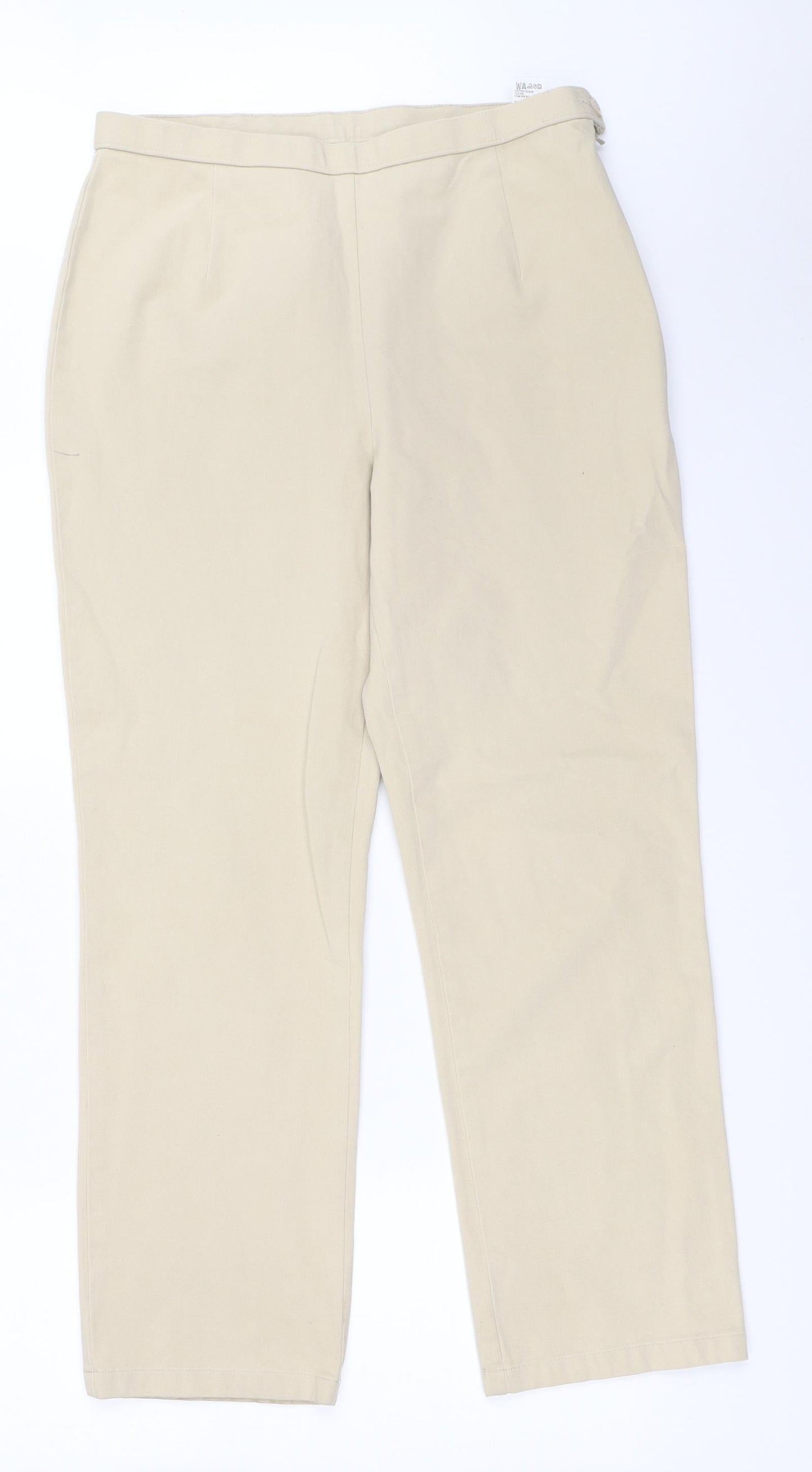 Marks and Spencer Womens Beige   Trousers  Size 14 L28 in