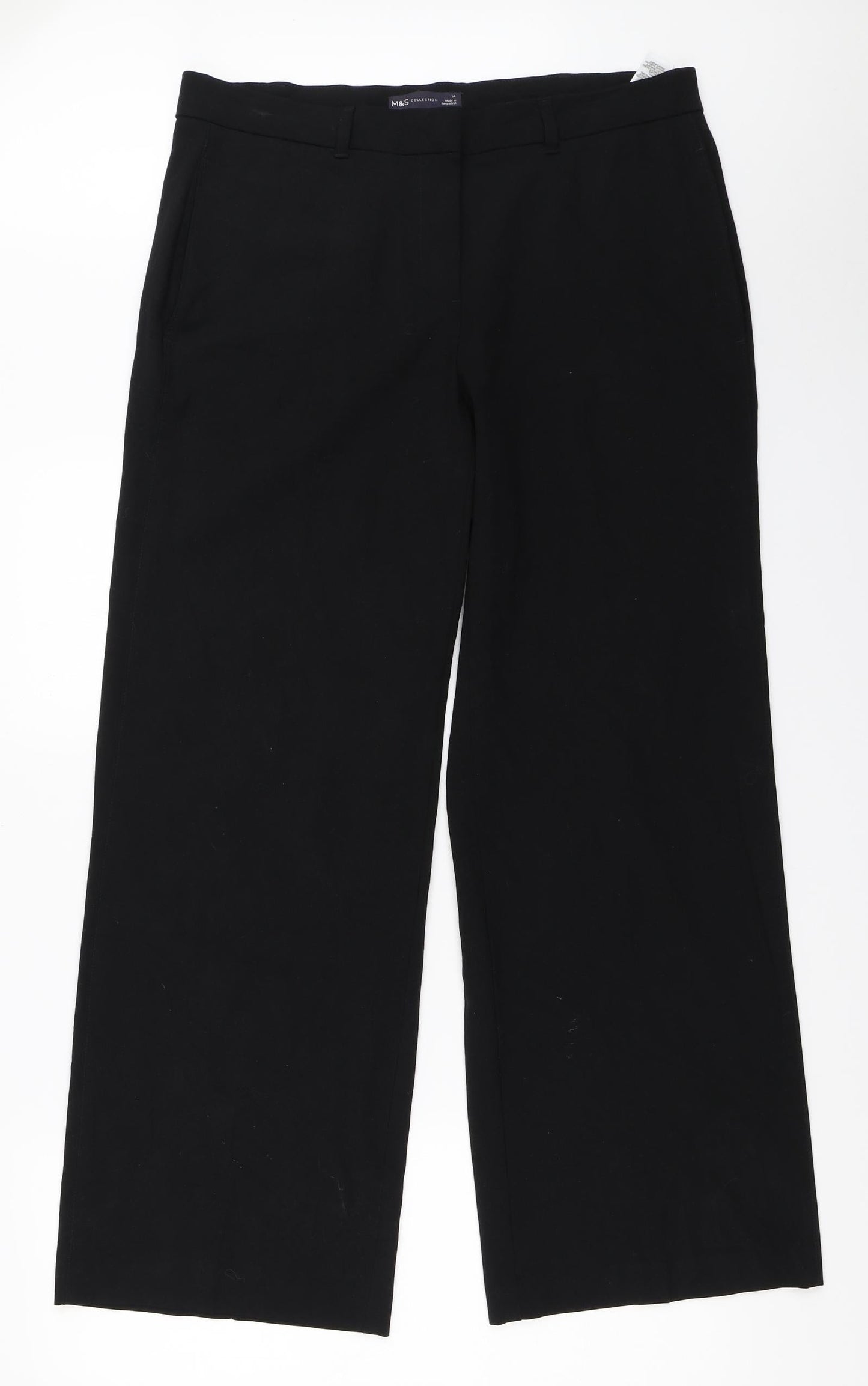 Marks and Spencer Womens Black   Trousers  Size 14 L29.5 in