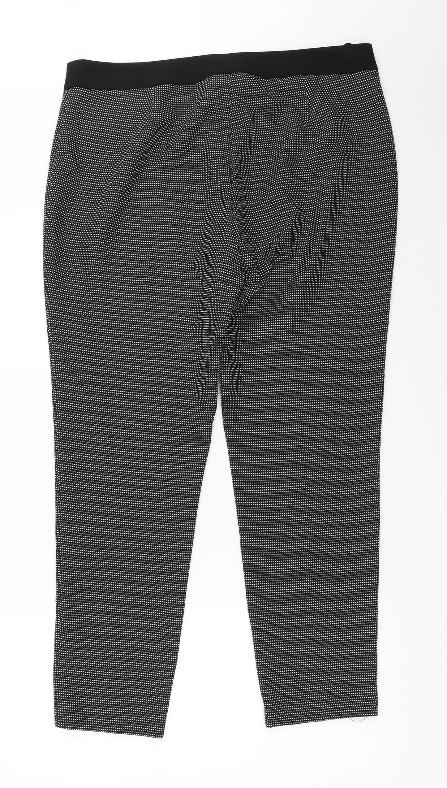 F&F Womens Black   Capri Trousers Size 12 L27.5 in