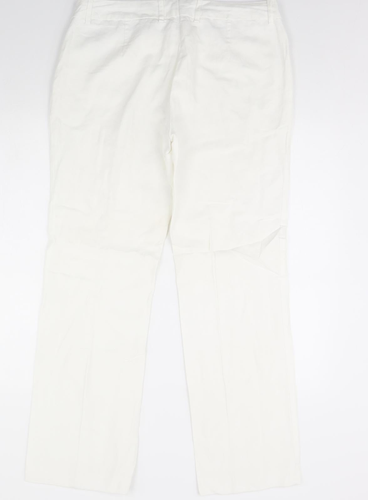 H&M Womens Ivory   Trousers  Size 14 L30 in