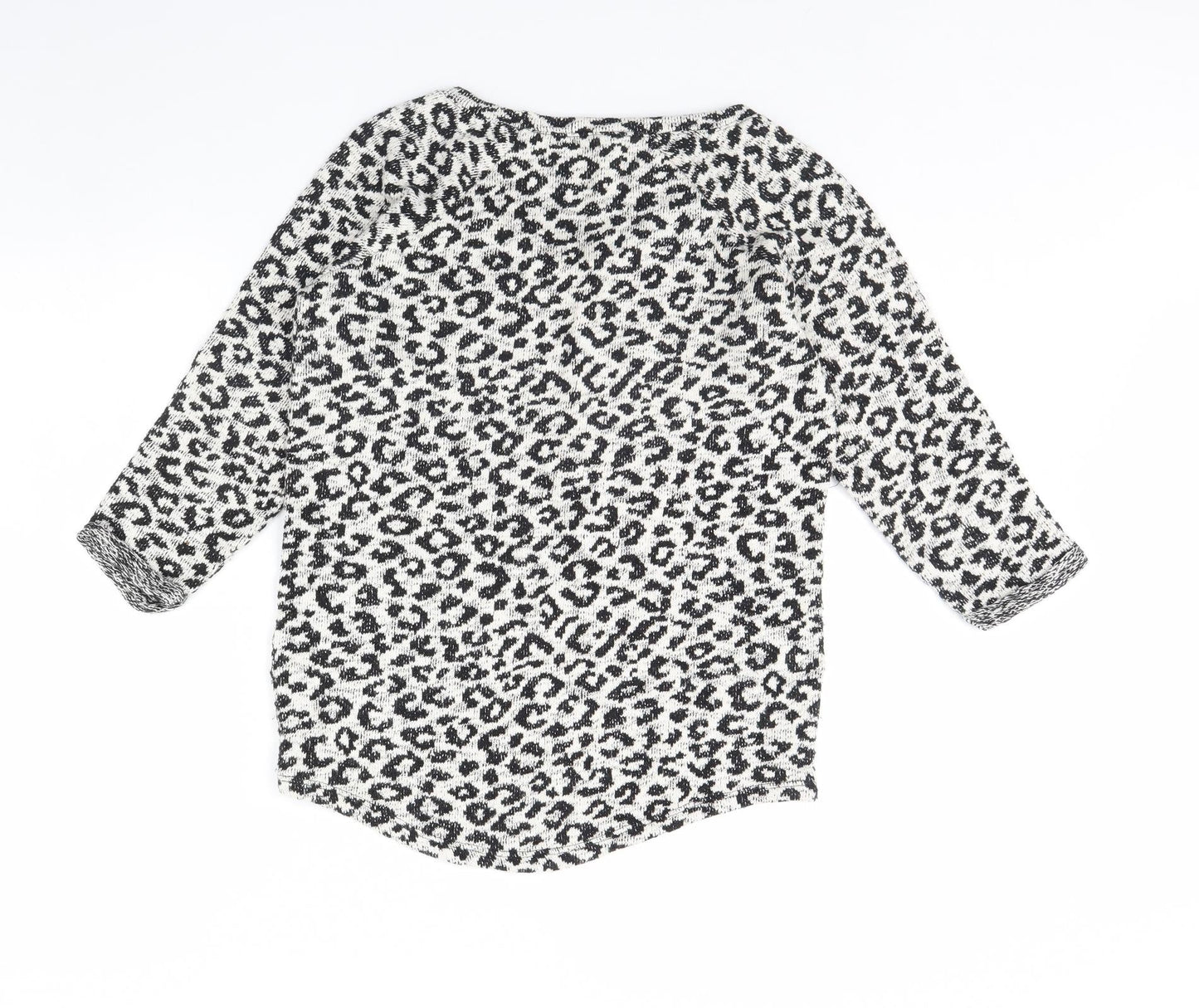 TU Womens Grey Animal Print  Pullover Jumper Size 8