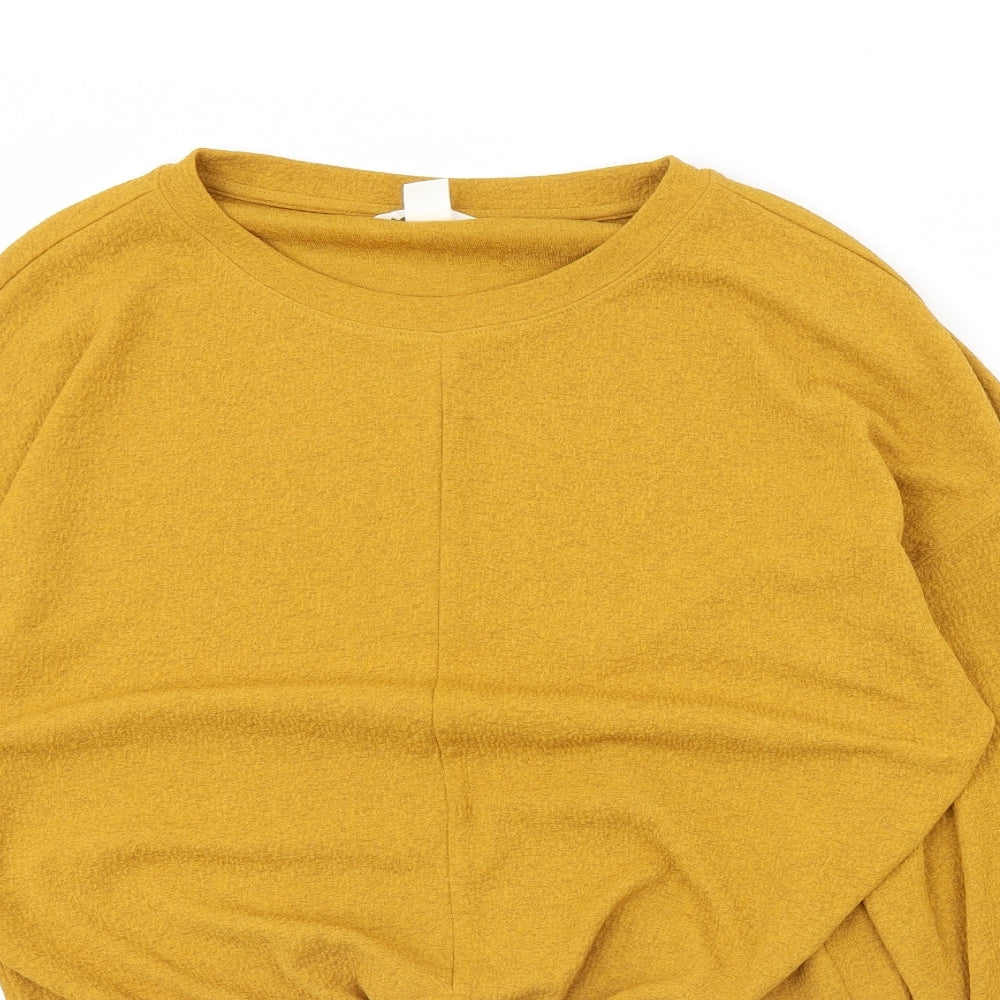 H&M Womens Yellow   Pullover Jumper Size S