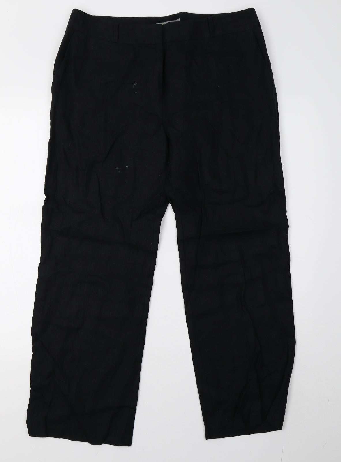 Marks and Spencer Womens Black   Trousers  Size 14 L29 in