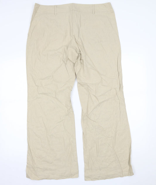 Todays Woman Womens Beige   Trousers  Size 16 L28 in