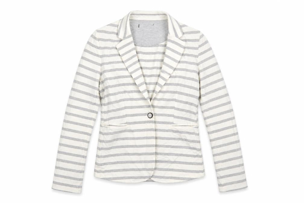 Primark Womens White Striped  Cardigan Jumper Size 12
