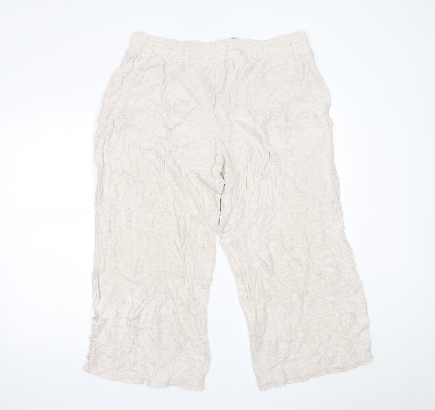 Marks and Spencer Womens Beige   Sweatpants Trousers Size 16 L23 in