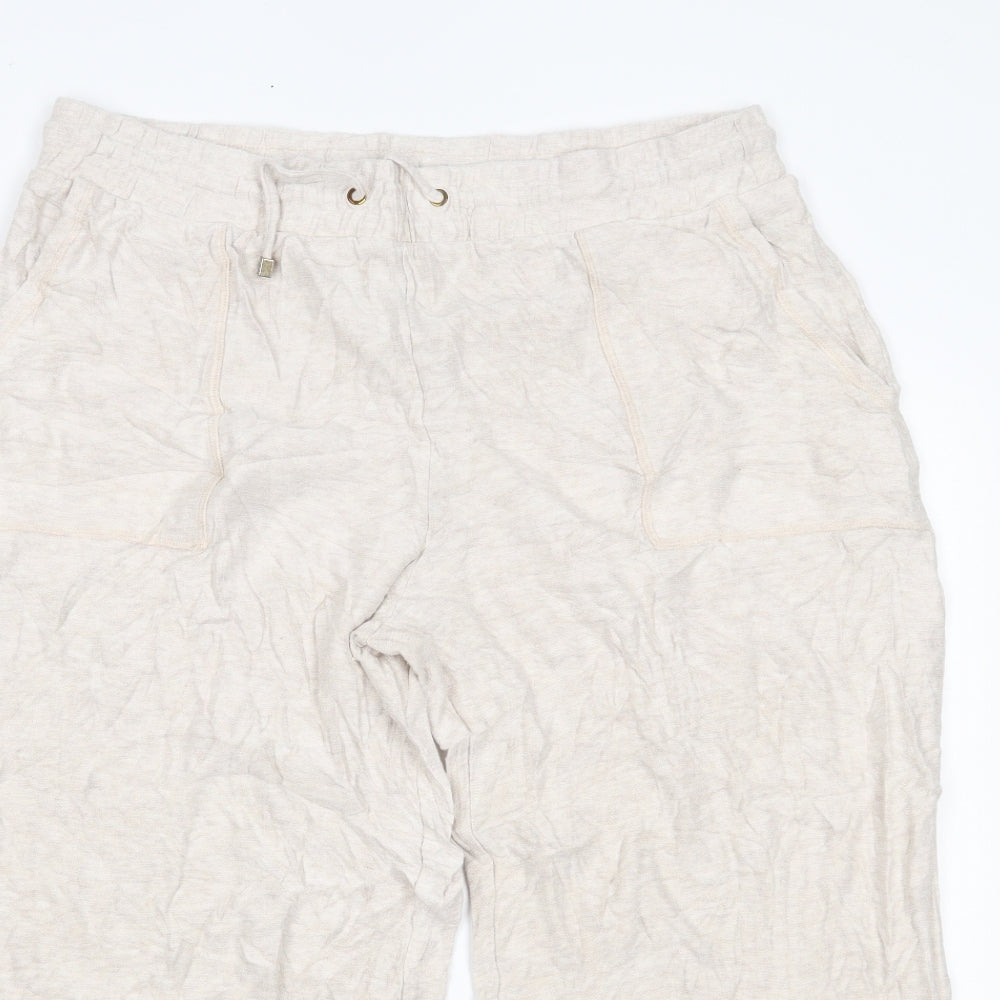 Marks and Spencer Womens Beige   Sweatpants Trousers Size 16 L23 in