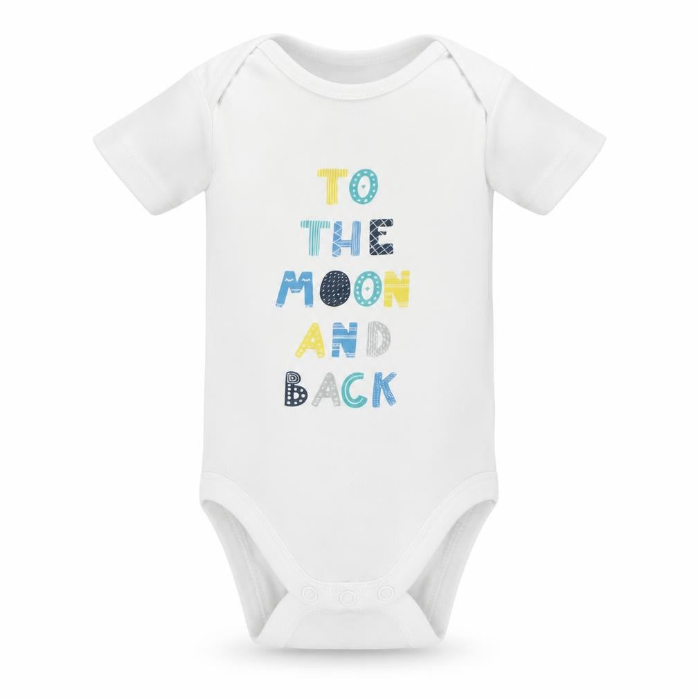 Lily & Dan Baby White Geometric  Babygrow One-Piece Size 6-9 Months