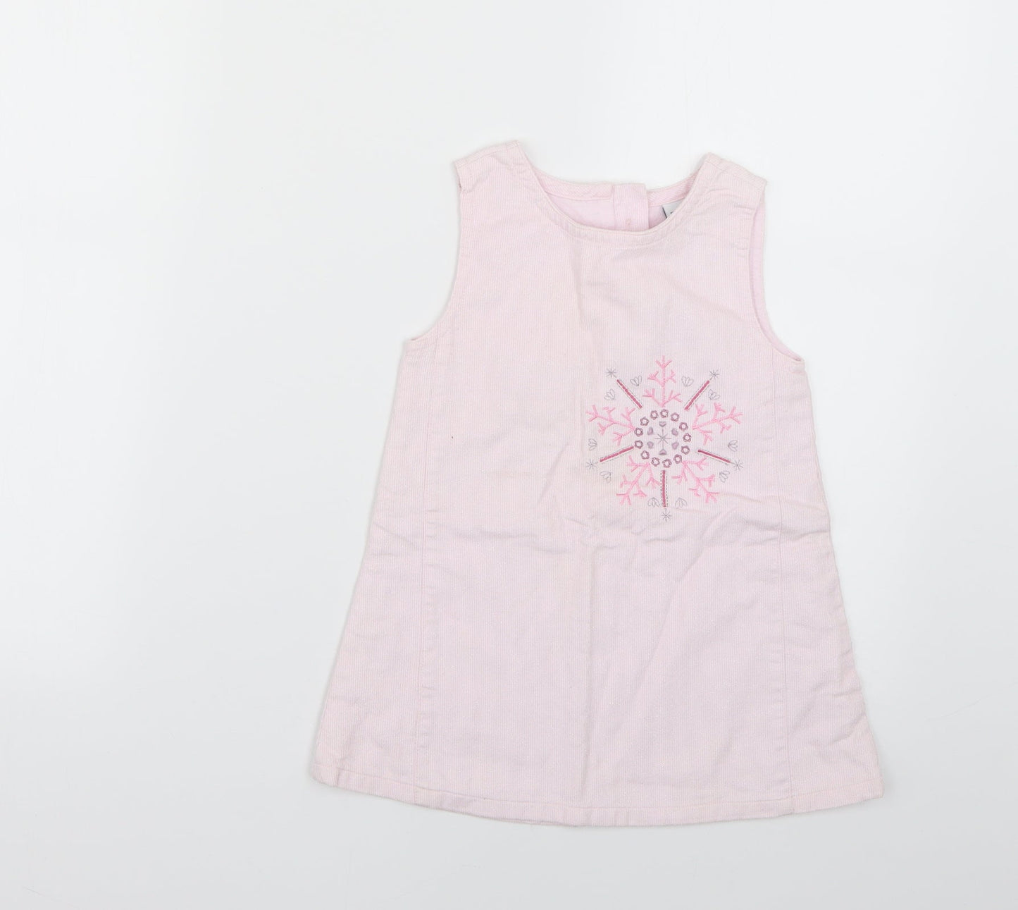TU Baby Pink Geometric  Jumper Dress  Size 9-12 Months  - Christmas