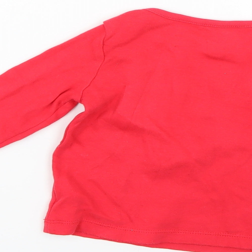F&F Baby Red Geometric  Basic T-Shirt Size 6-9 Months