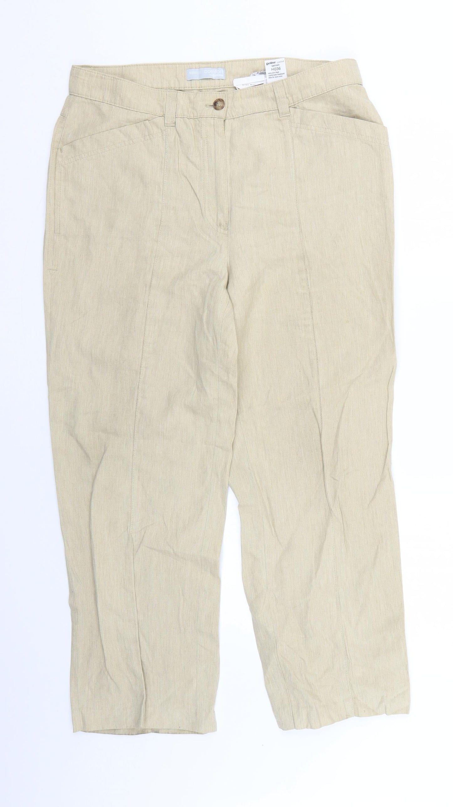 comfort Womens Beige   Trousers  Size 16 L24 in