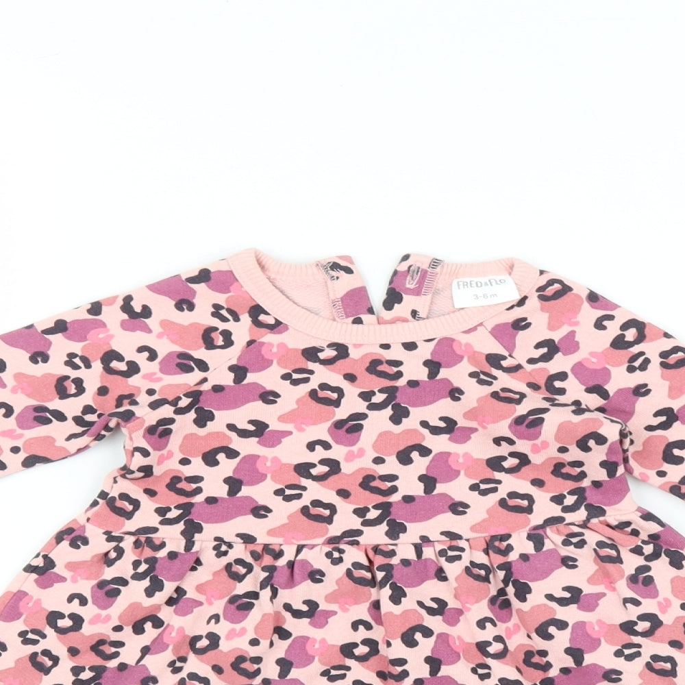 F&F Baby Pink Animal Print  Fit & Flare  Size 3-6 Months
