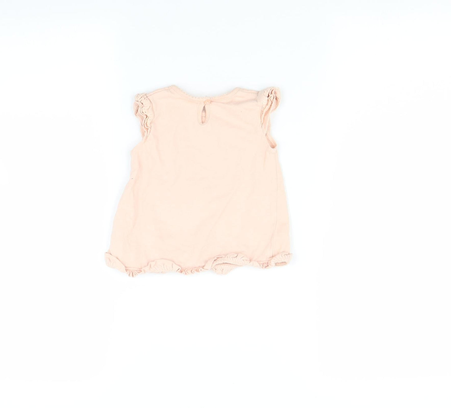 George Baby Pink   Basic T-Shirt Size 6-9 Months  - Bird print