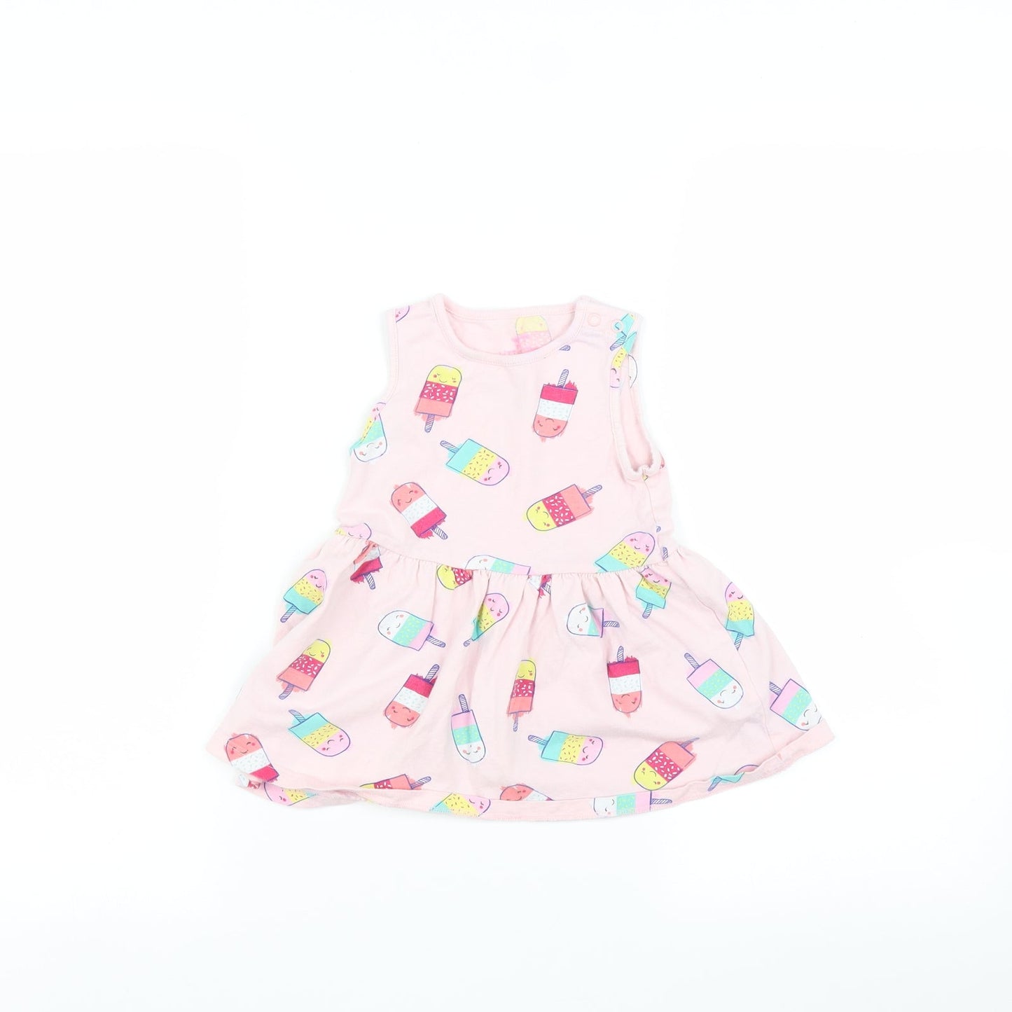 F&F Baby Pink   Fit & Flare  Size 9-12 Months  - Ice lolly print