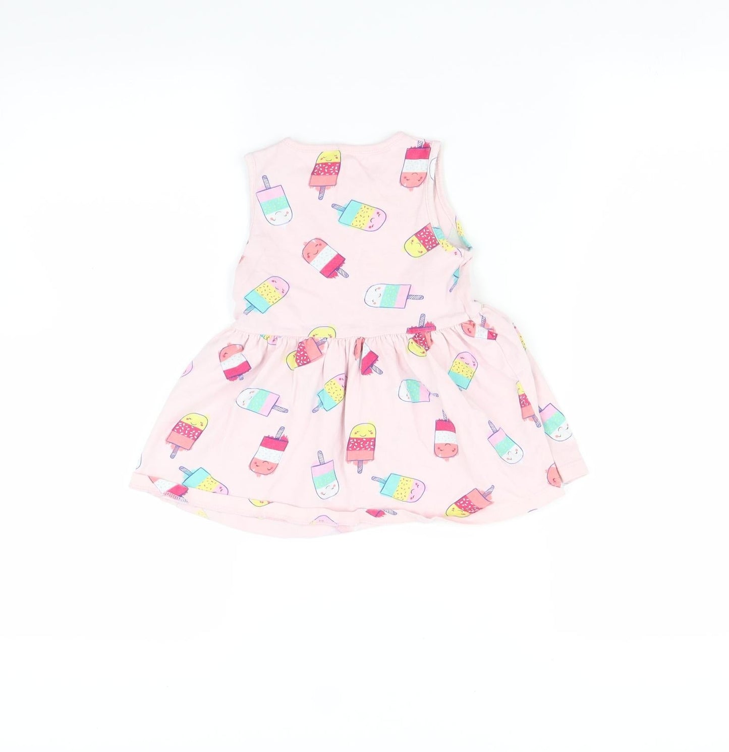 F&F Baby Pink   Fit & Flare  Size 9-12 Months  - Ice lolly print