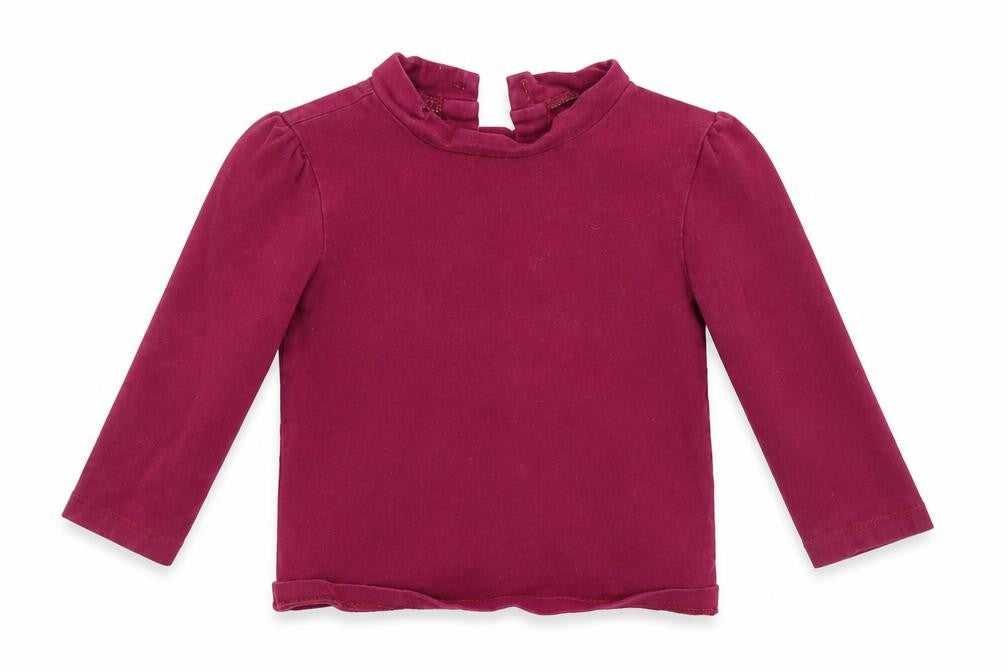 Front view of Early Days Baby Purple Basic T-Shirt, size 9-12, Months