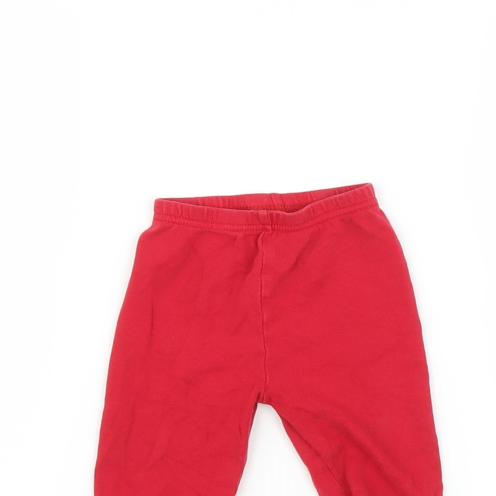 George Baby Red   Jogger Trousers Size 9 Months