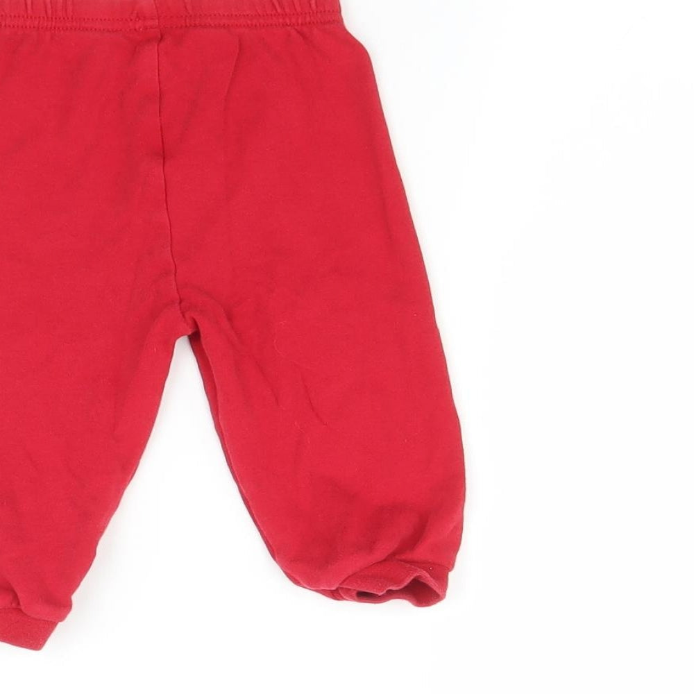 George Baby Red   Jogger Trousers Size 9 Months
