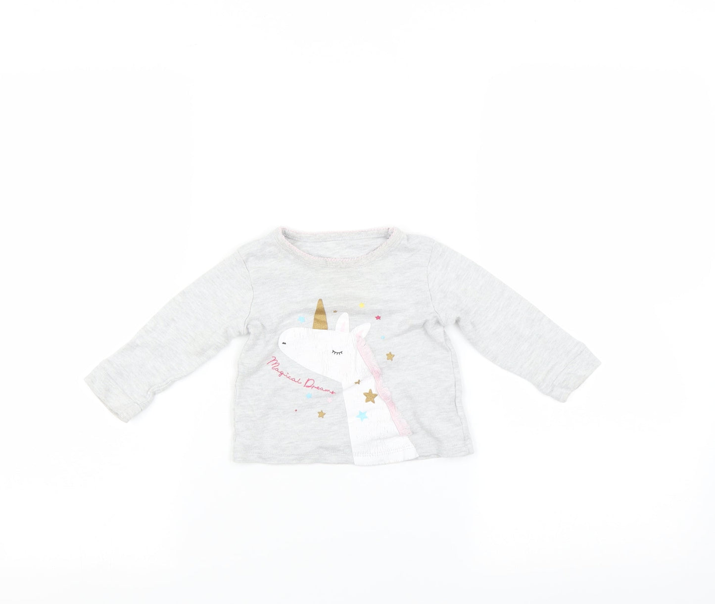 Primark Baby Multicoloured   Basic T-Shirt Size 12-18 Months  - unicorn
