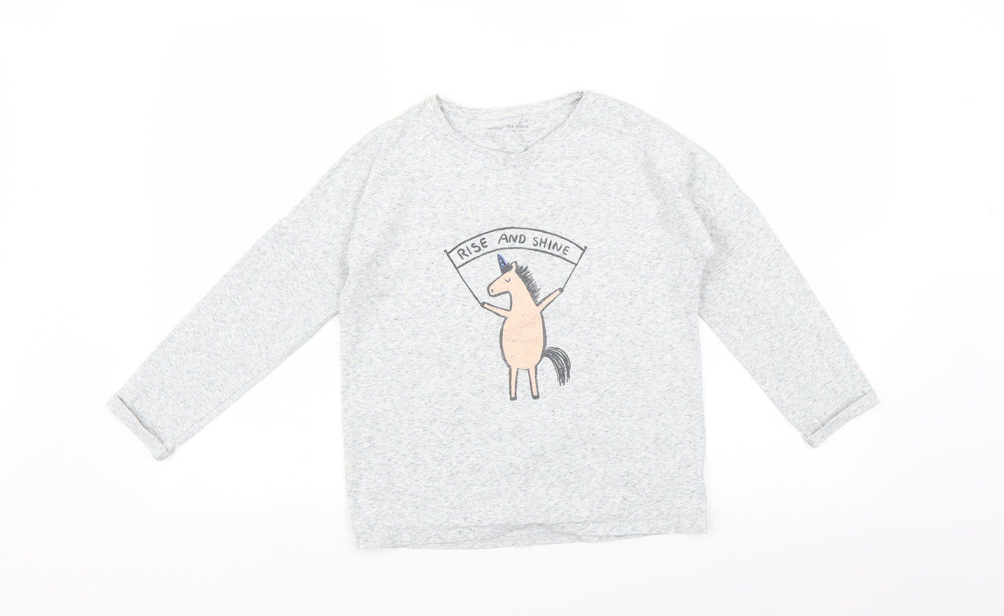 NEXT Girls Grey   Pullover Jumper Size 10 Years  - Horse