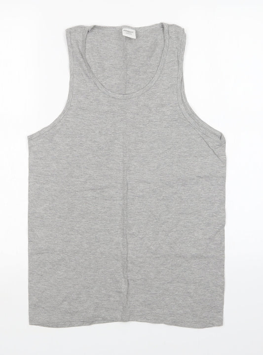 Authentic U-Wear Womens Grey   Basic Tank Size L