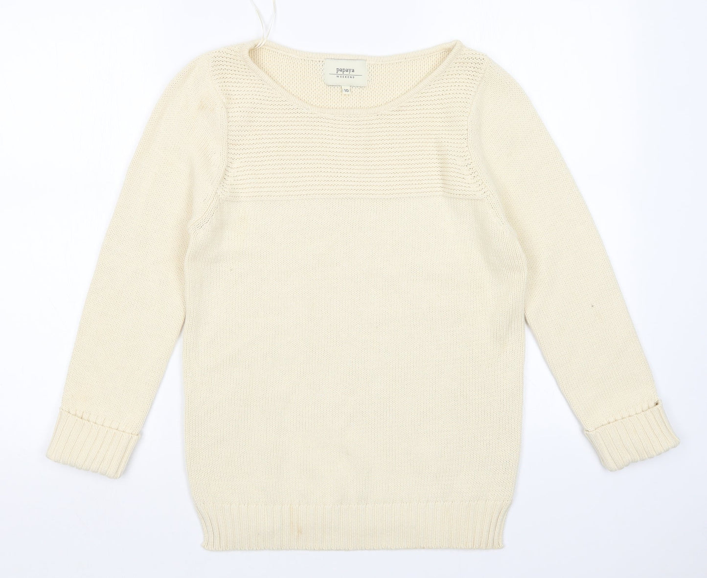 Papaya Womens Beige   Pullover Jumper Size 10
