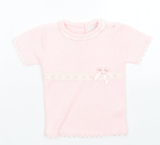 bluesbaby Girls Pink   Pullover Jumper Size 9-12 Months