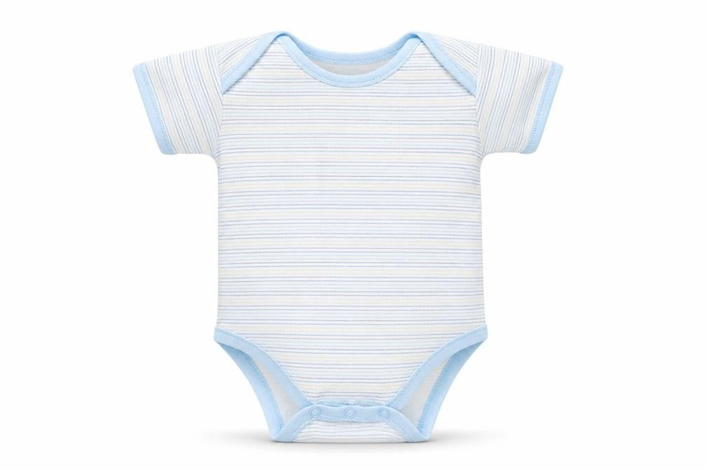 Early Days Baby Blue Striped  Babygrow One-Piece Size 6-9 Months