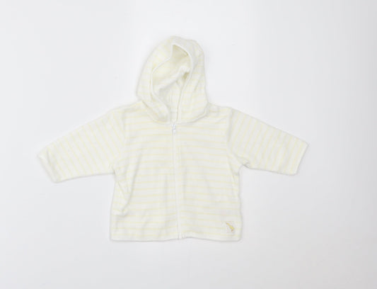 George Baby White Striped  Full Zip Jumper Size 3-6 Months