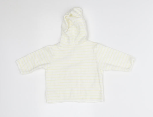 George Baby White Striped  Full Zip Jumper Size 3-6 Months
