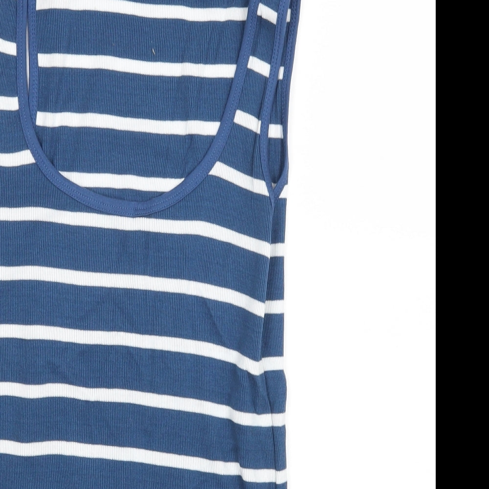 Seduce Womens Blue Striped  Vest Jumper Size 16