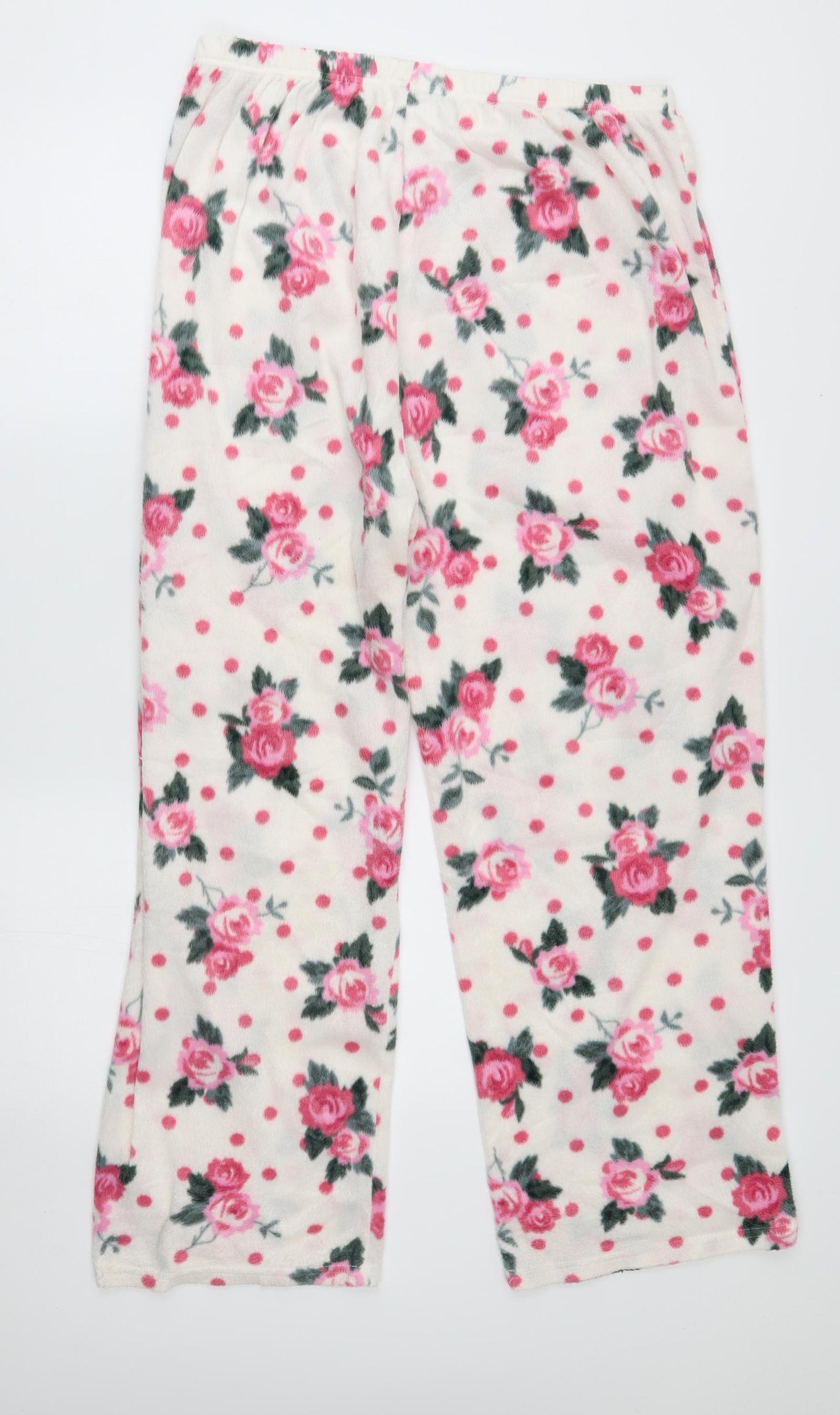 EWM Womens Pink Floral  Jogger Trousers Size L L27 in - lounge