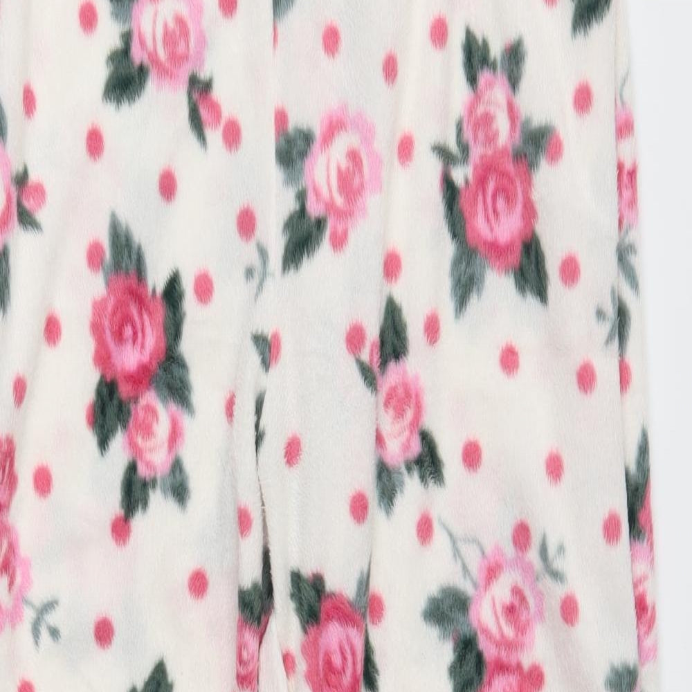 EWM Womens Pink Floral  Jogger Trousers Size L L27 in - lounge