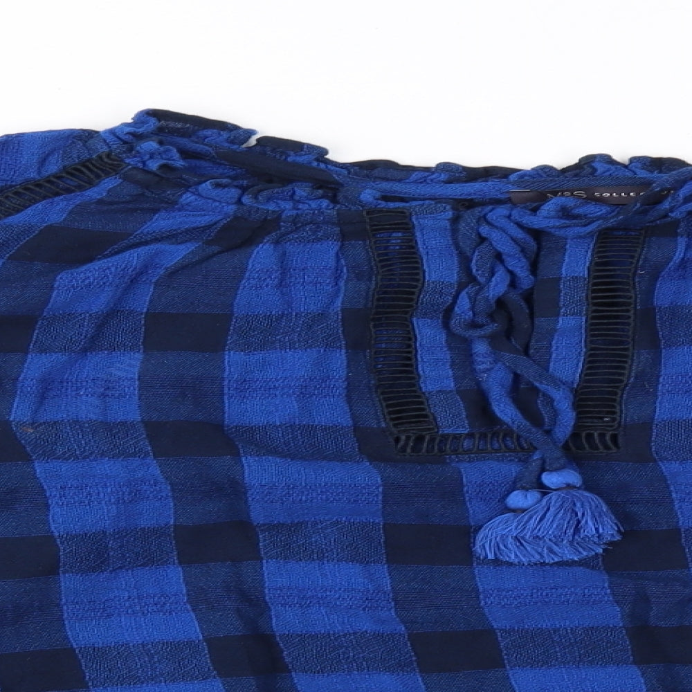 M&S Womens Blue Plaid  Pullover Jumper Size 20