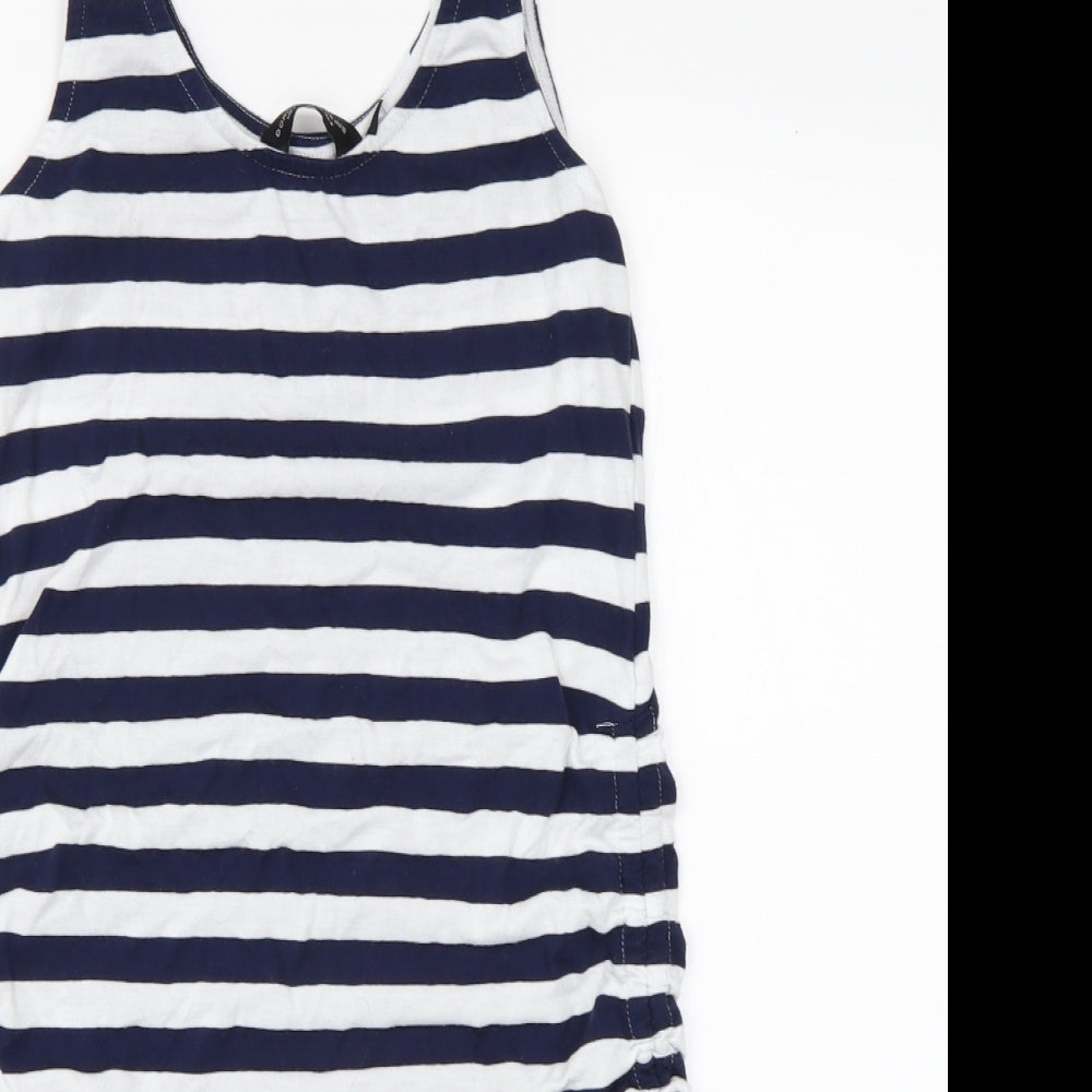 Dorothy Perkins Womens Blue Striped  Basic Tank Size 8