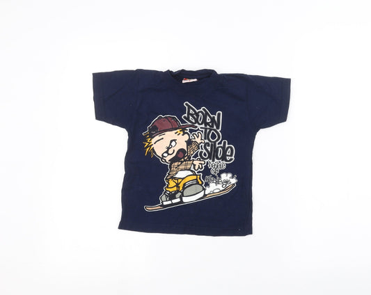 french spirit Boys Blue   Basic T-Shirt Size 2 Years