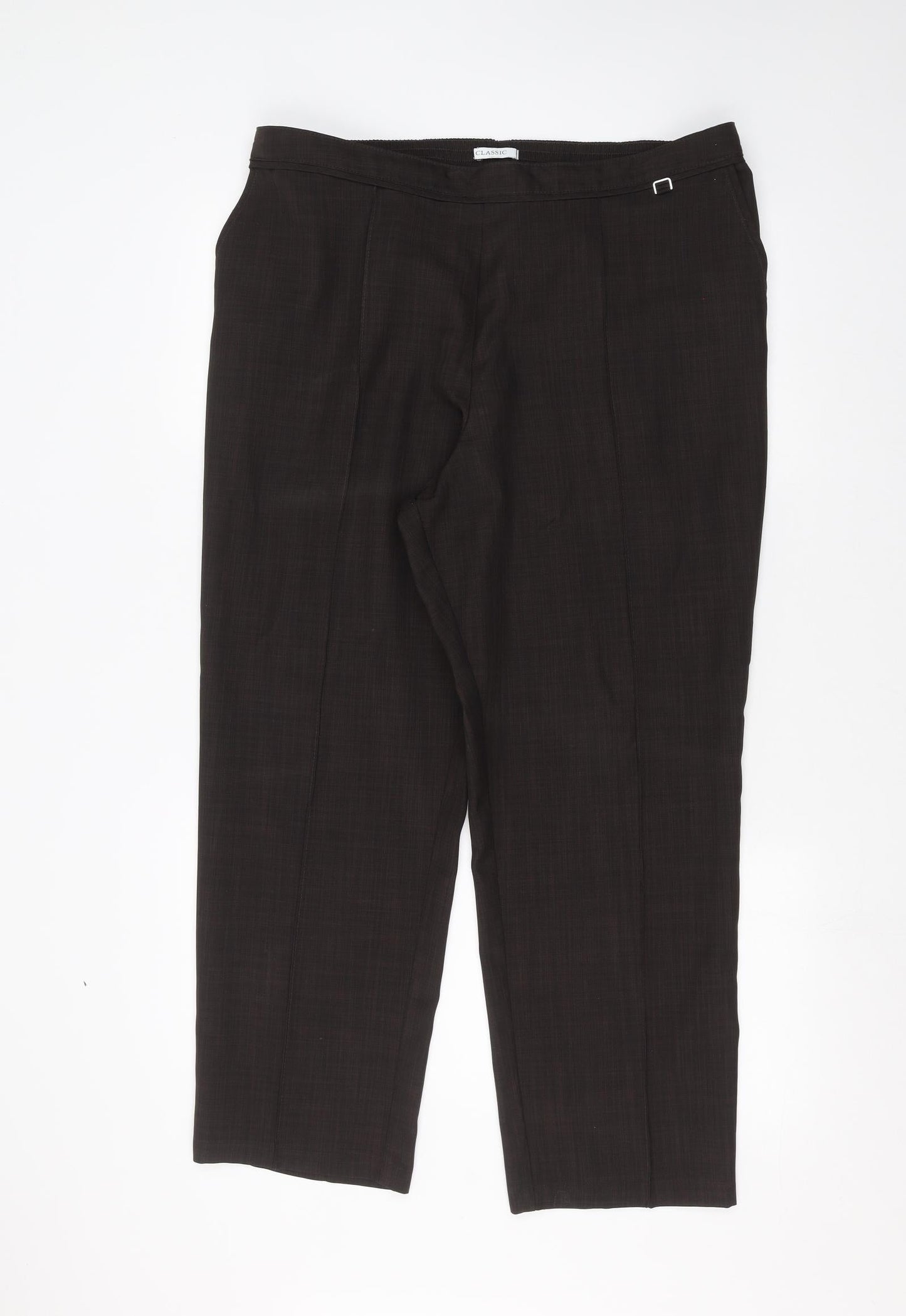 Marks and Spencer Womens Brown   Trousers  Size 18 L26 in