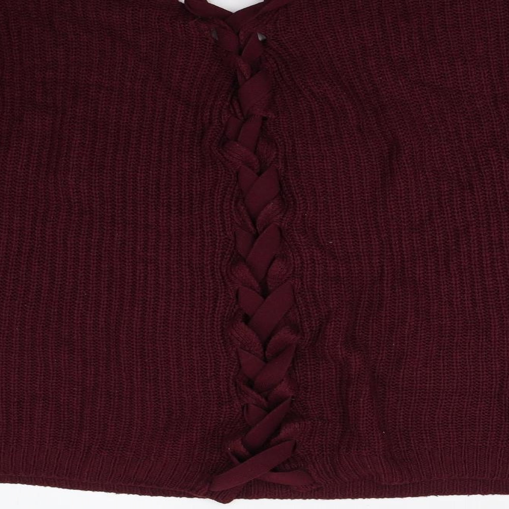 Capsule Womens Red  Knit Pullover Jumper Size 14