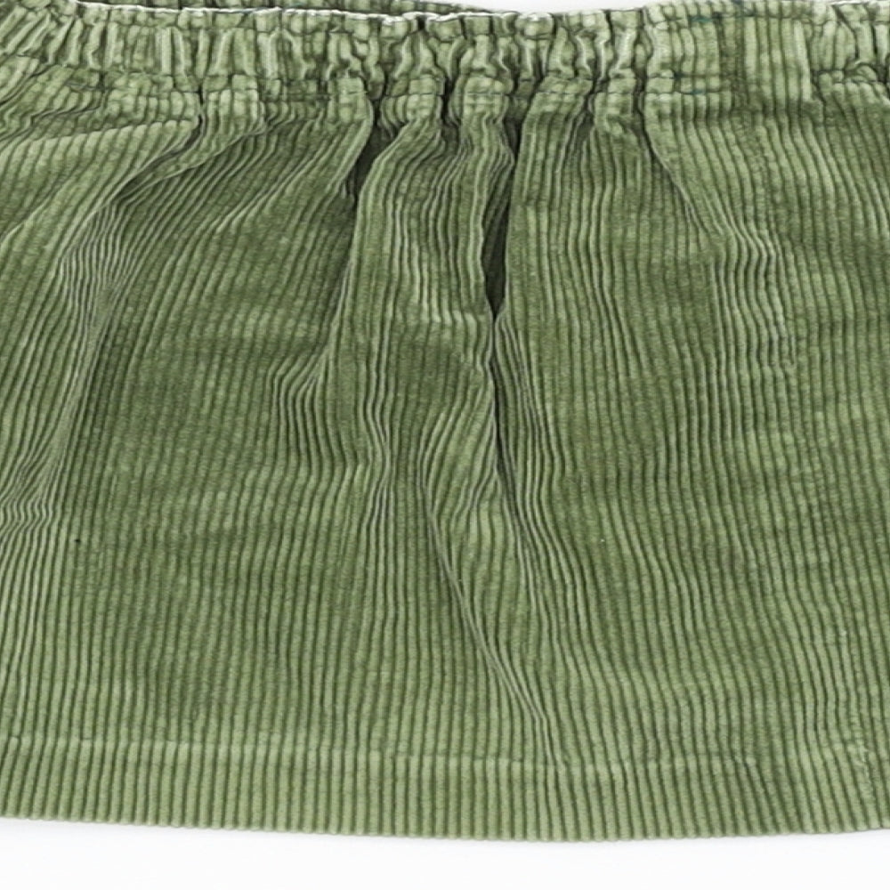 Preworn Girls Green Spotted  A-Line Skirt
