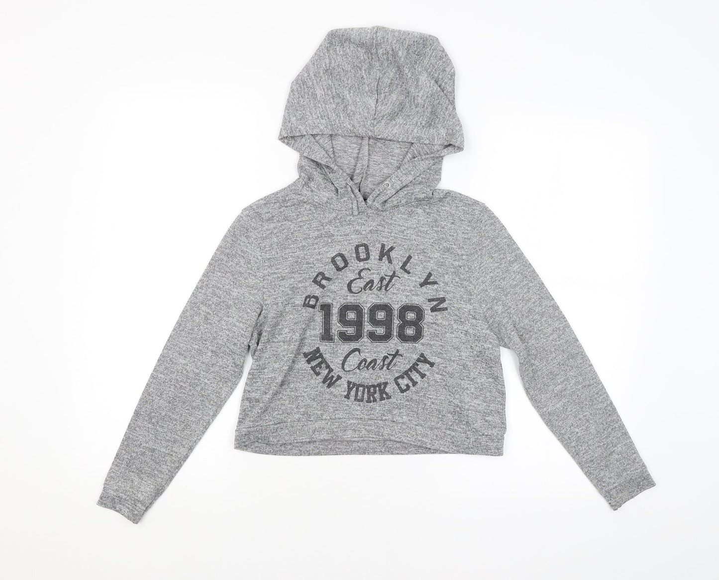 New Look Girls Grey   Pullover Hoodie Size 9 Years