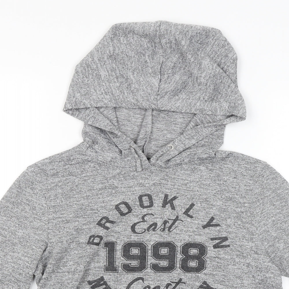 New Look Girls Grey   Pullover Hoodie Size 9 Years